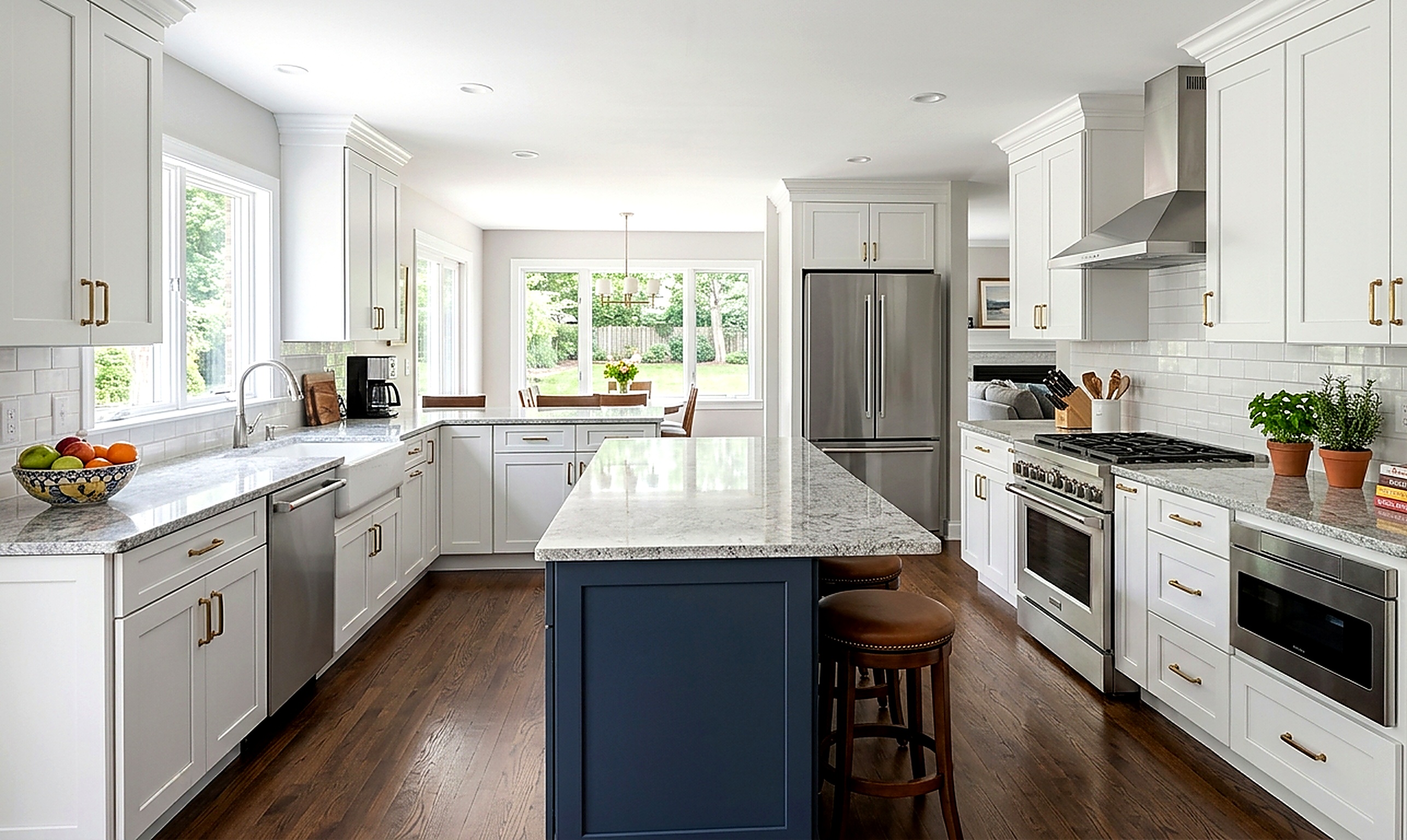 Modern kitchen remodel with custom cabinetry and quartz countertops in NJ