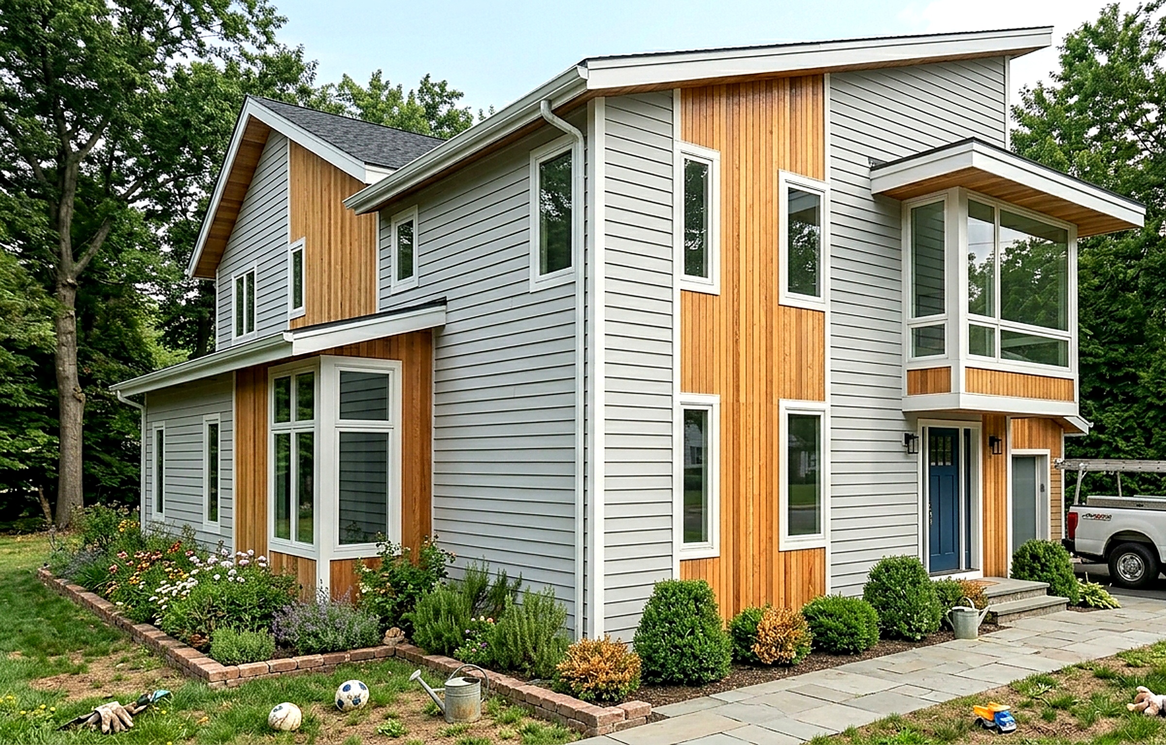 Modern exterior siding upgrade on a residential property in Jersey City, NJ